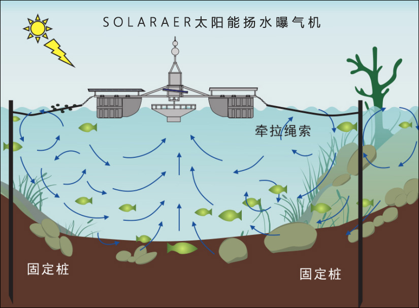 太阳能扬水曝气机